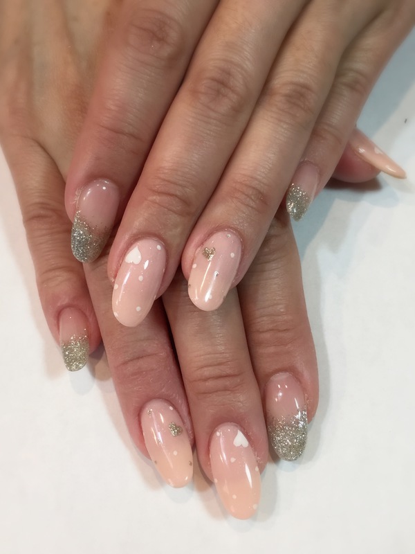 ハート×dot柄。