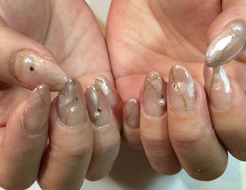 ヌードグラデ×ラインアート。