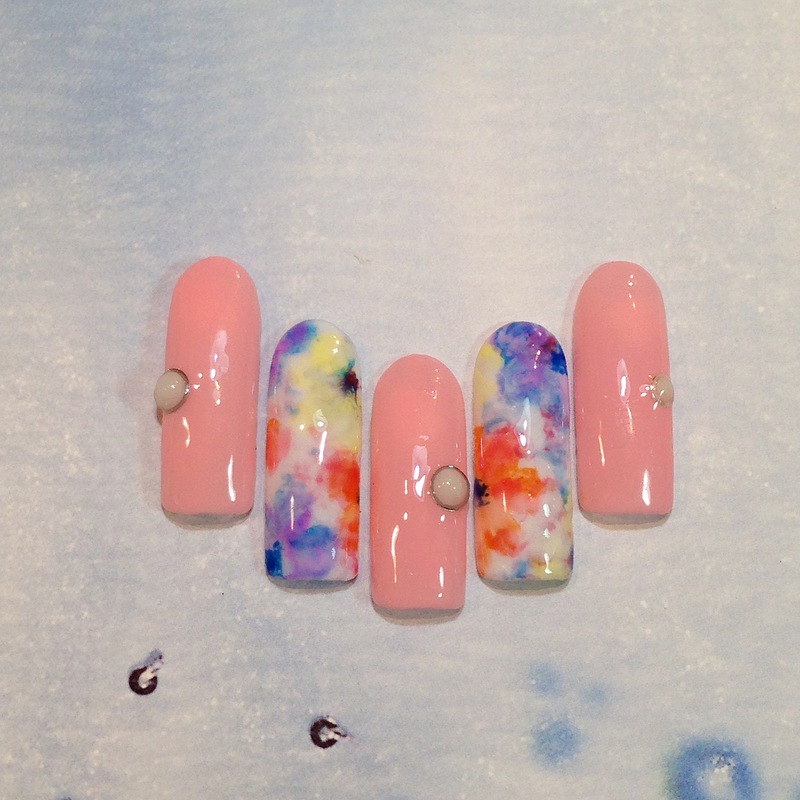 ニュアンスフラワーネイル。