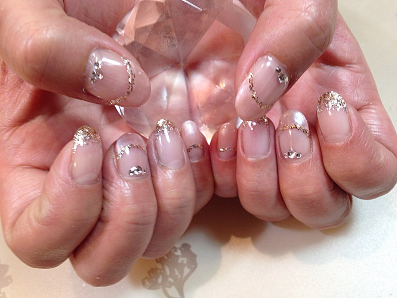 ピンクベージュパール×シャンパン