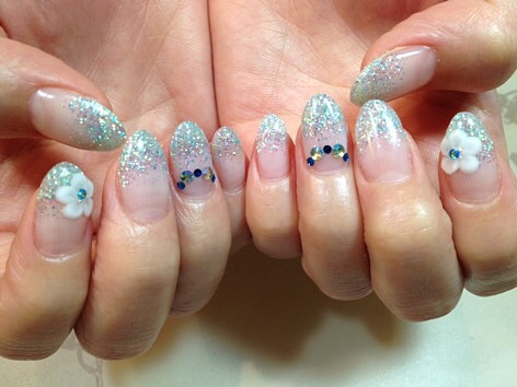 グリッター×エンボスFlower。