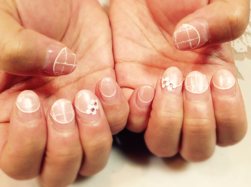 チェック×ホロflower。