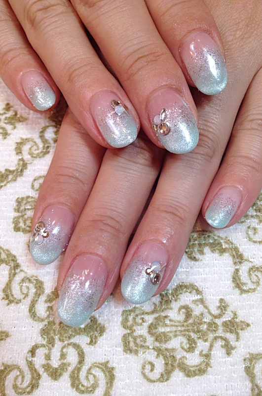 グラデ × ビジュー。