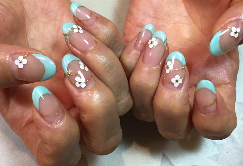 ミントグリーン×ホロFlower。