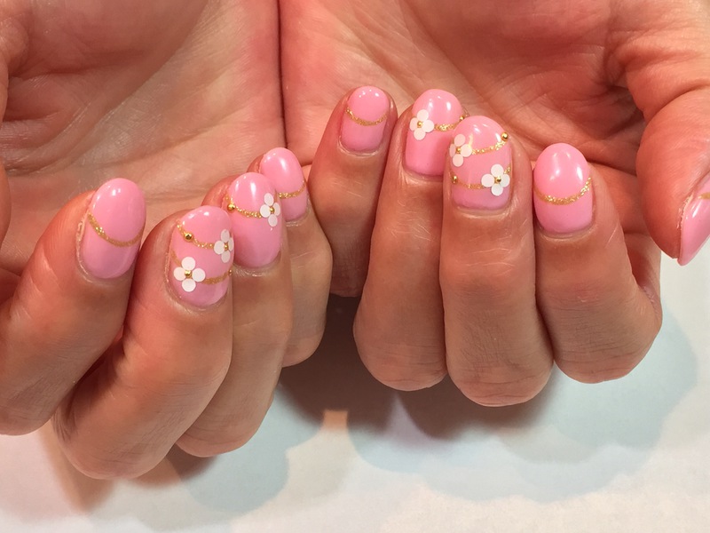 キュートなピンク×ホロFlower。