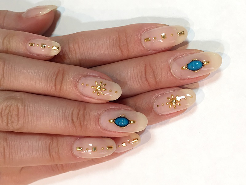 ナチュラル ボヘミアンネイル。