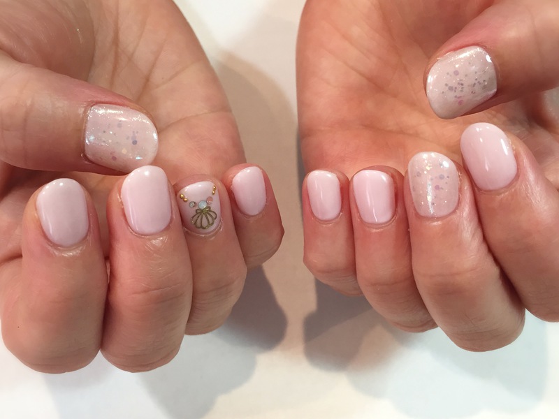 ピンク×オーロラ×シェル。