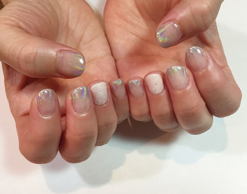 ユニコーンネイル×シュガーネイル。