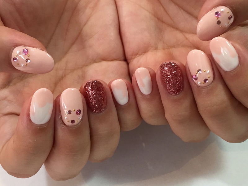 大人スイーツネイル×ピンク。