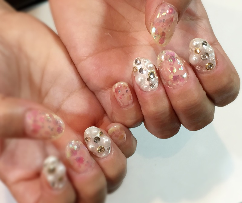 ホロ埋め尽くし×パール×ホワイト。