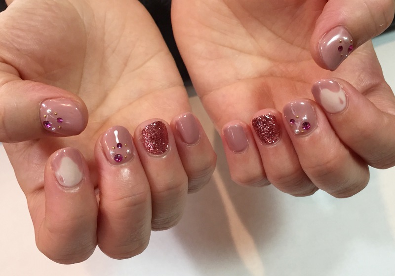 大人スイーツネイル×ピンク。