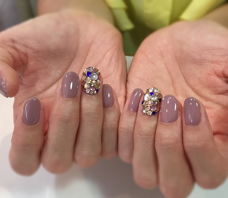 モーヴカラー×インディゴブルーパヴェ。