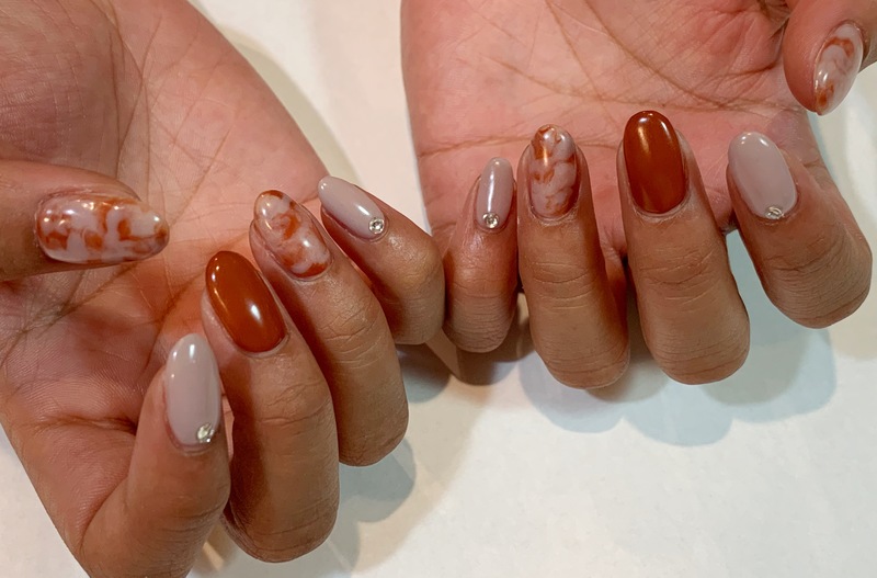 シンプル テラコッタネイル。