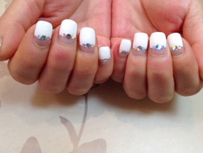 フラットなWhiteネイル★（シニア様）